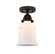 Nouveau 2 One Light Semi-Flush Mount in Oil Rubbed Bronze (405|288-1C-OB-G181)
