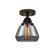 Nouveau 2 LED Semi-Flush Mount in Oil Rubbed Bronze (405|288-1C-OB-G173-LED)
