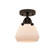 Nouveau 2 LED Semi-Flush Mount in Oil Rubbed Bronze (405|288-1C-OB-G171-LED)