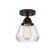 Nouveau 2 One Light Semi-Flush Mount in Oil Rubbed Bronze (405|288-1C-OB-G172)