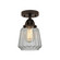 Nouveau 2 LED Semi-Flush Mount in Oil Rubbed Bronze (405|288-1C-OB-G142-LED)