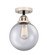 Nouveau 2 LED Semi-Flush Mount in Black Polished Nickel (405|288-1C-BPN-G202-8-LED)
