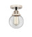 Nouveau 2 LED Semi-Flush Mount in Black Polished Nickel (405|288-1C-BPN-G202-6-LED)