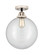 Nouveau 2 One Light Semi-Flush Mount in Black Polished Nickel (405|288-1C-BPN-G202-12)