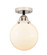 Nouveau 2 One Light Semi-Flush Mount in Black Polished Nickel (405|288-1C-BPN-G201-8)