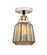 Nouveau 2 One Light Semi-Flush Mount in Black Polished Nickel (405|288-1C-BPN-G146)