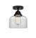 Nouveau 2 One Light Semi-Flush Mount in Matte Black (405|288-1C-BK-G72)