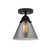 Nouveau 2 One Light Semi-Flush Mount in Matte Black (405|288-1C-BK-G43)