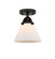 Nouveau 2 LED Semi-Flush Mount in Matte Black (405|288-1C-BK-G41-LED)