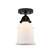 Nouveau 2 LED Semi-Flush Mount in Matte Black (405|288-1C-BK-G181-LED)
