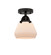 Nouveau 2 One Light Semi-Flush Mount in Matte Black (405|288-1C-BK-G171)