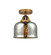 Nouveau 2 LED Semi-Flush Mount in Brushed Brass (405|288-1C-BB-G78-LED)