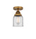 Nouveau 2 LED Semi-Flush Mount in Brushed Brass (405|288-1C-BB-G52-LED)