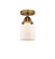 Nouveau 2 LED Semi-Flush Mount in Brushed Brass (405|288-1C-BB-G51-LED)