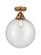 Nouveau 2 LED Semi-Flush Mount in Brushed Brass (405|288-1C-BB-G204-12-LED)