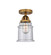 Nouveau 2 LED Semi-Flush Mount in Brushed Brass (405|288-1C-BB-G184-LED)