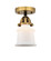 Nouveau 2 LED Semi-Flush Mount in Black Antique Brass (405|288-1C-BAB-G181S-LED)
