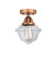 Nouveau 2 LED Semi-Flush Mount in Antique Copper (405|288-1C-AC-G532-LED)