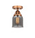 Nouveau 2 One Light Semi-Flush Mount in Antique Copper (405|288-1C-AC-G53)