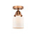 Nouveau 2 One Light Semi-Flush Mount in Antique Copper (405|288-1C-AC-G51)