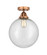 Nouveau 2 LED Semi-Flush Mount in Antique Copper (405|288-1C-AC-G204-12-LED)