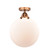 Nouveau 2 LED Semi-Flush Mount in Antique Copper (405|288-1C-AC-G201-12-LED)