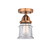Nouveau 2 One Light Semi-Flush Mount in Antique Copper (405|288-1C-AC-G182S)