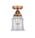 Nouveau 2 LED Semi-Flush Mount in Antique Copper (405|288-1C-AC-G182-LED)