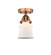 Nouveau 2 One Light Semi-Flush Mount in Antique Copper (405|288-1C-AC-G181S)