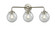 Nouveau LED Bath Vanity in Brushed Satin Nickel (405|284-3W-SN-G204-6-LED)