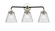 Nouveau Three Light Bath Vanity in Black Polished Nickel (405|284-3W-BPN-G64)