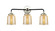 Nouveau Three Light Bath Vanity in Black Polished Nickel (405|284-3W-BPN-G58)