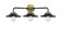 Nouveau LED Bath Vanity in Black Antique Brass (405|284-3W-BAB-M6-BK-LED)