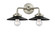 Nouveau Two Light Bath Vanity in Brushed Satin Nickel (405|284-2W-SN-M6-BK)
