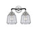 Nouveau Two Light Bath Vanity in Black Polished Nickel (405|284-2W-BPN-G142)