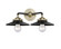 Nouveau LED Bath Vanity in Black Antique Brass (405|284-2W-BAB-M6-BK-LED)