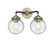 Nouveau LED Bath Vanity in Black Antique Brass (405|284-2W-BAB-G204-6-LED)