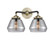 Nouveau LED Bath Vanity in Black Antique Brass (405|284-2W-BAB-G173-LED)