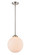 Nouveau One Light Mini Pendant in Brushed Satin Nickel (405|284-1S-SN-G201-10)