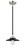 Nouveau LED Mini Pendant in Black Polished Nickel (405|284-1S-BPN-M6-BK-LED)