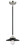 Nouveau One Light Mini Pendant in Black Polished Nickel (405|284-1S-BPN-M6-BK)