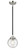 Nouveau LED Mini Pendant in Black Polished Nickel (405|284-1S-BPN-G204-6-LED)