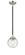 Nouveau One Light Mini Pendant in Black Polished Nickel (405|284-1S-BPN-G204-6)