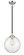 Nouveau One Light Mini Pendant in Black Polished Nickel (405|284-1S-BPN-G204-10)