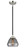Nouveau One Light Mini Pendant in Black Polished Nickel (405|284-1S-BPN-G173)