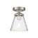 Nouveau LED Semi-Flush Mount in Brushed Satin Nickel (405|284-1C-SN-G64-LED)