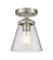 Nouveau One Light Semi-Flush Mount in Brushed Satin Nickel (405|284-1C-SN-G62)