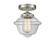 Nouveau One Light Semi-Flush Mount in Brushed Satin Nickel (405|284-1C-SN-G532)