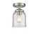 Nouveau One Light Semi-Flush Mount in Brushed Satin Nickel (405|284-1C-SN-G52)