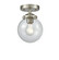 Nouveau LED Semi-Flush Mount in Brushed Satin Nickel (405|284-1C-SN-G202-6-LED)